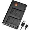 DSTE CB-2LG CB-2LH Dual Quick Caricatore Compatibile per Canon NB-13L, PowerShot SX740 HS, N100, G9 X, G5 X Mark II, G7 X Mark II, G9 X Mark II, SX720 HS, G1 X Mark III
