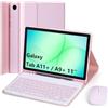EHLCYS Custodia Con Tastiera Per Samsung Galaxy Tab A9 Plus / A9+ 11 Pollici 2023 (SM-X210/X216/X218) Con Mouse, Tastiera QWERTY Bluetooth Staccabile, Custodia Ultrasottile Con Portapenne,Rosa