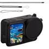 SLIAXINT Custodia Silicone DJI Osmo Action 6 protezione completa 360 gradi con copri obiettivo e 3 cordini accessori DJI Action6 antiurto per sport outdoor trekking viaggio vlog Camera silicone protective case
