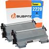 Bubprint 2 Toner compatibili con Brother TN-2220 TN-2010 Nero | Per HL-2240 HL-2250DN MFC-7360N DCP-7065DN, 2.600 pagine ciascuno
