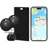 HH-Tech Smart Card Mate (1 scheda + 2 tag) per dispositivi Apple iOS, Smart Tracker, ricerca oggetti, batteria sostituibile, traccia facilmente portafoglio, borsa, valigia e altro ancora con Apple