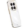 RankOne La Custodia del Telefono è Adatta per POCO X7 5G / Redmi Note 14 Pro 5G (6.67 Inches), Case per Cellulare in Silicone con Telaio Galvanico - Bianco