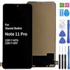 iYAiYO Schermo Incell Display Digitalizzatore Touch Screen Ricambio Compatibile con Redmi Note 11 PRO 4G/5G 2201116TG, 2201116TI Schermo Completo con Strumenti-Nero