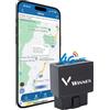 Winnes 4G Localizzatore GPS per Auto Tracker GPS 4G TK816 OBD2 GPS Tracker Geofence Velocità Alarm App Gratuita Compatibile iOS e Android per Furgone e Auto 9-40V