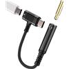 HOYULLI Adattatore audio jack da 3,5 mm (2 in 1) adattatore per cuffie da USB C a AUX caricatore di tipo C per iPhone 16 15 Pro Max per iPad compatibile con Samsung S25 S24 per Apple AUXiliar Connettore per