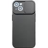 Keyihan Cover per iPhone 13 6,1 Protezione Fotocamera con finestrino Scorrevole,Custodia in Silicone TPU Morbida Antiurto AntiGraffio,Full Body Protettiva Case Microfiber Lining,Nero