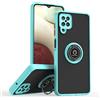 SEAHAI Cover per Samsung Galaxy A12 / M12, Glassato Traslucido Dura PC Protettiva Custodia Silicone TPU Bumper Antiurto AntiGraffio Case con 360° Anello Supporto, Cielo Blu