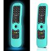 GOUYESHO Custodia protettiva in silicone per telecomando LG TV Glow in The Dark, cover remota per telecomando LG Smart TV AN-MR21GA MR22GA MR23GA MR24GA MR22GN MR23GN 2021-2024(blu brillante) - 【2 confezioni】