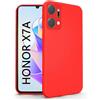 N NEWTOP Cover Compatibile per Honor X7A, Custodia TPU SOFT Gel Silicone Ultra Sottile Flessibile Case Posteriore Protezione Fotocamera Anti Urto Guscio Scocca Colorato (Rosso)