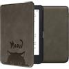 kwmobile Custodia eReader Compatibile con Kobo Clara 2E Cover - eBook Reader Flip Case - Cover eReader Magnetica Pelle PU Gatto Nero