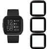 KELOLIN Pellicola Protettiva per Fitbit Versa 2 Facile da Installare [3 Pezzi], Copertura Completa, Curva 3D, Anti Graffio, HD Protezione Schermo Compatibile con Fitbit Versa 2