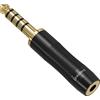 Linkidea Adattatore audio bilanciato da 4,4 mm maschio a 2,5 mm compatibile con Sony NW-ZX507 DMP-Z1 NW-ZX300A NW-WM1Z TA-ZH1ES, R2R2000, FIO M11, Lotoo PAW6000 Audio Player, DAP