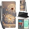 PHINIENLAND Cover per Samsung Galaxy S25 Plus Case PU Pelle Custodia [Kickstand] [Chiusura magnetica] [Slot per Schede], Portafoglio Flip Custodia per Samsung S25 Plus,Dente di leone