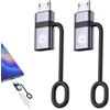 Liaoan Adattatore da USB C a Micro USB, confezione da 2, supporta ricarica rapida da 18 W e trasferimento dati, adatto per adattatore da USB C femmina a micro maschio, non adatto per cuffie, grigio.