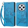 KENHONER Compatibile Cover con Xiaomi Redmi 14C,Premium Pelle PU Portafoglio Flip Libro Custodia Cover per Xiaomi Poco C75 [Protezione Completa] (Blu)