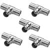 SIENOC BNC Femmina a Doppio Femmina T-sdoppiatore Connettori Adattatore per Videosorveglianza (5PK BNC Femmina T Adattatore)