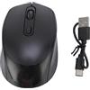 TICFOX Mouse wireless silenzioso da gioco, 2,4 G, senza fili, con 3 regolabili, mouse wireless ricaricabile con USB-C, design ergonomico per PC, laptop, tablet (nero)