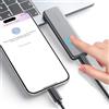 NEWQ 512 GB Touch Portable SSD per dispositivi USB C (con app gratuita), backup e crittografia, impronte digitali, unità a stato solido esterna per iPhone 15/16, Android, iPad, Mac/Win, PC, laptop