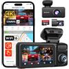 REDTIGER 4K+2.5K+1080P Dashcam Auto, STARVIS 2, Scheda da 128 GB, 5GHz WiFi
