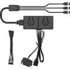 Ulegqin ARGB Controller Ulegqin RGB 12V a 5V ARGB Transfer Hub con Splitter a 3 vie,Scheda Madre con 12V 4 Pin Header può Controllare 5V ADD-RGB Prodotti Compatibile con i prodotti RGB con connettore a 3 pin
