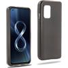 REY Cover in Gel TPU Nera per ASUS ZENFONE 8, Ultra Sottile 0,33 mm, Morbido Flessibile, Custodia Silicone