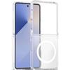 GIOPUEY Cover Magnetica per Samsung Galaxy Z Flip 7， Compatibile con MagSafe， PC+TPU Finitura Antiurto Protettiva Cellulare Custodia - White