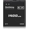 Qoutmcuy BL-6F - Batteria agli ioni di litio, 1400 mAh, per Nokia N78, N79, N95, 8 GB