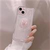 hdqICase Custodia Compatibile con Samsung Galaxy A02s, Cover Morbida TPU Trasparente Fiocco Rosa 3D per Ragazze Donne