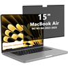 CeiBand Magnetica Pellicola Privacy per MacBook Air 15 Pollici (2023-2026 M2, M3, M4, M5), Filtro Antiriflesso Anti-Luce Blu, Anti-Spia Privacy Filter, Rimovibile Protezione Schermo per Apple Mac 15