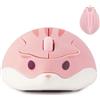 Tynerza Mouse wireless a forma di criceto, 1200 dpi, con ricevitore unificato USB, silenzioso e portatile, adatto per viaggi, scuola, ufficio, PC, computer portatile, regalo per bambini e ragazze (rosa)