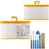 E-yiiviil Batteria di ricambio L16D2P31 compatibile con Lenovo Tab 4 10 TAB 4 10 Plus TB-X304 TB-X304F TB-X304N con strumenti