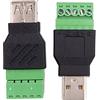 euroharry Morsettiera modulo generatore adattatore terminale a vite da 2 pin da USB a 5 pin (1xmaschio +1xfemmina)