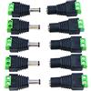 Dtmeng 10 pezzi 5,5 mm x 2,1 mm maschio e femmina spina DC femmina adattatore di alimentazione per fotocamera CCTV, striscia LED luci adattatore plug jack (5 prese DC, 5 connettori DC)
