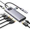 GiGimundo USB C Docking Station per Laptop con Doppio Display 10 in 1 per MacBook Air/Pro con 2 * 4K @60Hz HDMI e 2*DP, Gigabit Ethernet, 3*USB3.2, 100W PD, Porta Audio da 3.5mm, per Windows/Linux