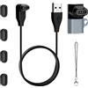 BORLTER CLAMP Adattatore caricabatterie per orologi USB C di tipo C con cavo di ricarica, inclusi 4 tappi antipolvere e 1 cordino, compatibile con Fenix 7/7S/7X/6/6X/6S e altro ancora