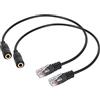 Wisboey 2 Pc 3,5 Mm Cuffie Audio Stereo a a Maschio Rj9 Convertitore Adattatore Presa Cavo Cavo