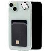 Generic Chengyuanfeng Cover Trasparente per iPhone 15 Plus con Porta Carte, Custodia Ultra-Sottile 1,5 mm in TPU Antigiallo Antiurto, Minimalista Portafoglio con 3D Panda Applicato a Mano, Studenti e Campus