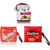 XMBYGY (3Pack) Custodia per Airpods 3rd Generation (2022), XMBYGY Silicone Airpods 3 Custodia Protettiva Cover con Cute Funny Skin Design, con Portachiavi (Nutella+Doritos+Skittles)