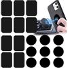 Zamety 20 Pezzi Placche Metalliche Adesive, Nero Placca Metallica Adesiva, Placche Metallo Calamite Adesive, Piastra Metallo Calamita per Cellulare Auto, 10 Rotondi e 10 Rettangolari
