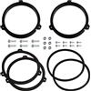 Aerzetix Kit di 2 adattatori per altoparlanti Ø165 mm compatibile con Fiat Panda (169)