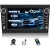 CAMECHO 2+64G 7 Pollici Autoradio per Opel Astra Antara Vectra Corsa Zafira Meriva con 2USB, Android 13 Wireless Carplay Bluetooth Radio HD con Android Auto GPS WIFI FM/RDS EQ +Telecamera Posteriore