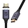 IVIVTOR Cavo HDMI magnetico 8K - 4K@120Hz Cavo HDMI 2.1 magnetic ad alta velocità per laptop HDTV console di gioco dispositivi di streaming - 2 metri