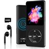 Wodgreat Lettore MP3, MP3 Player Multifunzione Bambini Lettore Musicale Portatile con Scheda SD da 32 GB, Mini Lettore MP4 con Radio Video E-Book, HiFi Sound Schermo LCD da 1,8 pollici (nero)