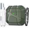 R-Fun Custodia In Silicone per AirPods 4, Custodia Protettiva In Silicone Antiurto, Compatibile con AirPods 4 Generazione, Design Scocca Rigida & Protezione Anti-Graffio, LED Frontale Visibile,Verde