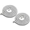 SHONCO (7m 2Pack) Bianca Cavo Telefonico,Cavo a Spirale,4P4C Lunghezza a spirale da 0.9m a 7m Cavo Cornetta Telefono Fisso per telefono fisso RJ9