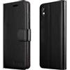 iCatchy - Custodia a Portafoglio in Pelle per Huawei Y5 2019, con Funzione di Supporto, Compatibile con Huawei Y5 2019, Colore: Nero