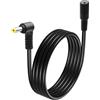GINTOOYUN 2 cavi di prolunga DC5525, 18 AWG DC, 5,5 mm x 2,5 mm, 90 gradi, maschio a femmina, per telecamera di sicurezza, strisce LED, ecc. (2 m/6,56 Ft) (2 m)