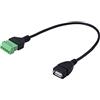 CERRXIAN Cavo di prolunga terminale senza saldatura USB 2.0, nessuna saldatura richiesta (USB F)