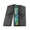 LuluMain Compatibile con OPPO Find X2 Cover, Custodia Armor Anello Cavalletto (Funziona con il Supporto Magnetico per Auto) Case Paraurti (Nero)