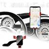 KUNGKIC Supporto per telefono auto Supporto regolabile per telefono auto compatibile con Mini Cooper R50 R52 R53 Accessori interni 360°Rotazione in lega di zinco ABS (rosso)